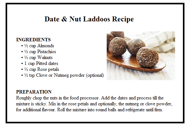 Date & Nut Laddoos recipe-Pure & Eco India