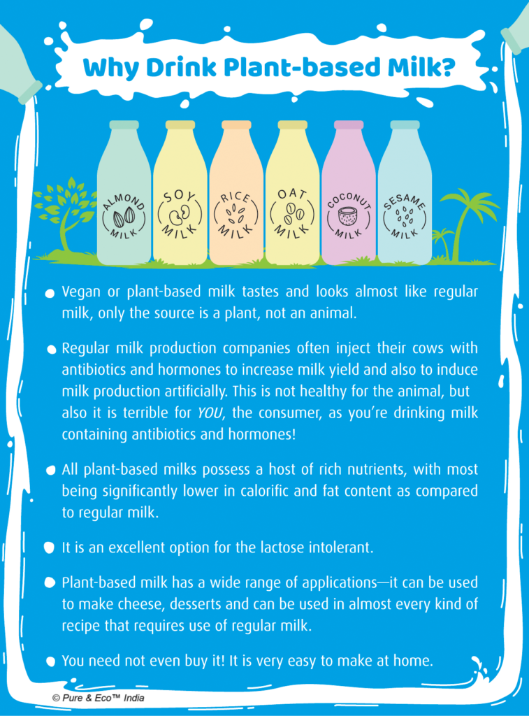 Benefits of drinking plant based milk png -Copyright Pure & Eco India