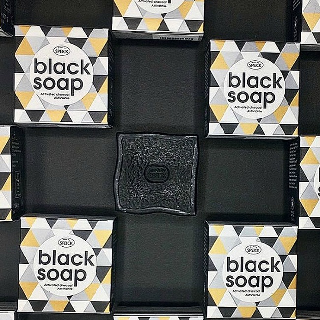 SPEICK Naturkosmetik’s Black Soap, which contains activated charcoal