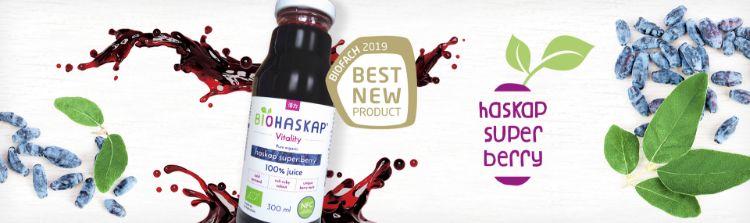 BIOHASKAP® 100% Pure Organic Haskap Superberry Juice