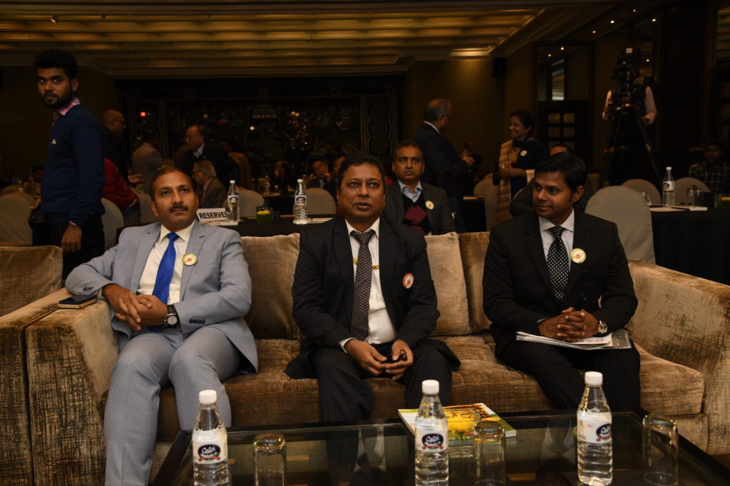 Dr Krishan Chandra (centre), Director of the National Centre of Organic Farming, at Jaivik India Awards 2019