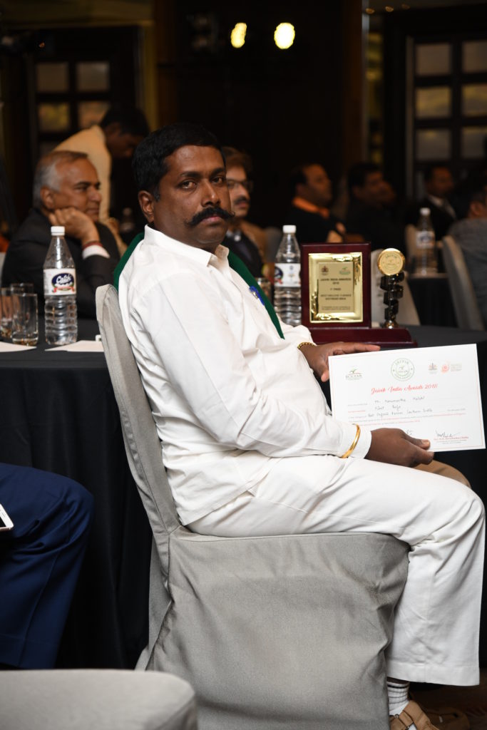 Indian organic farmer, Hanumanth Halaki, from Belgaum in Karnataka. Winner of Jaivik India Awards 2019-1st prize as Best Organic Farmer in South India