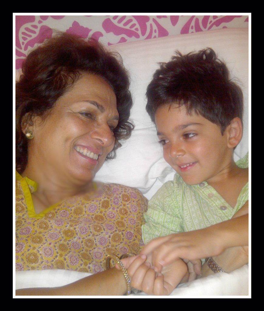 Bina Ramani with her grandson