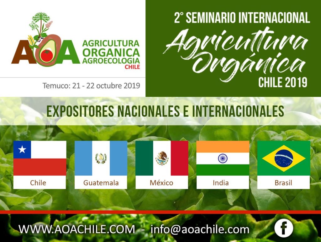 Countries participating in 2nd International Seminar on Organic Agriculture - Chile 2019