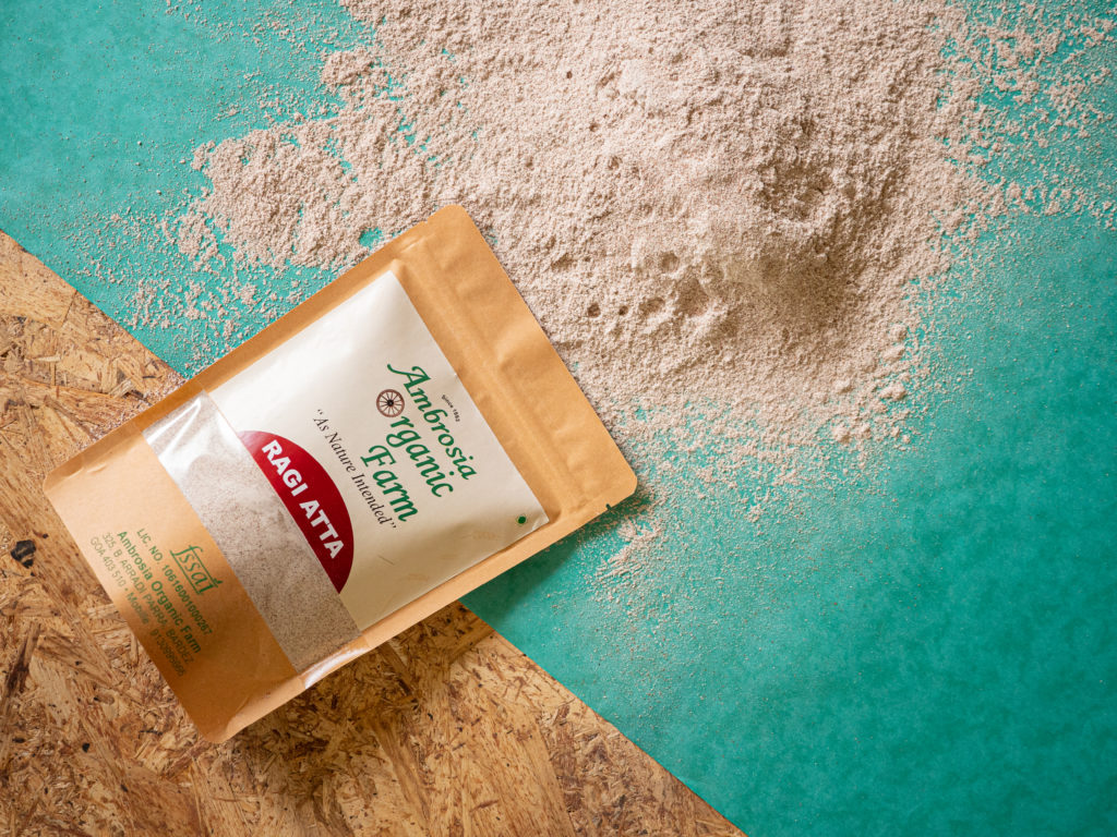 Organic ragi flour from Ambrosia Organic Farm - Pure & Eco India