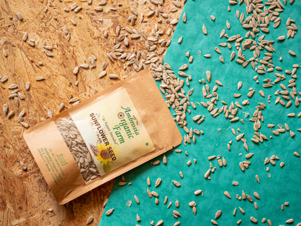 Organic sunflower seeds from Ambrosia Organic Farm - Pure & Eco India