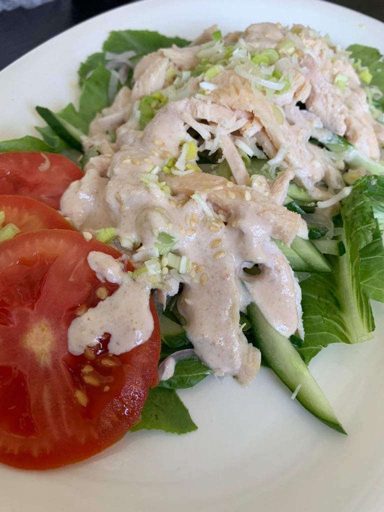 Shredded Chicken And Seasonal Vegetable With Peanut Sauce