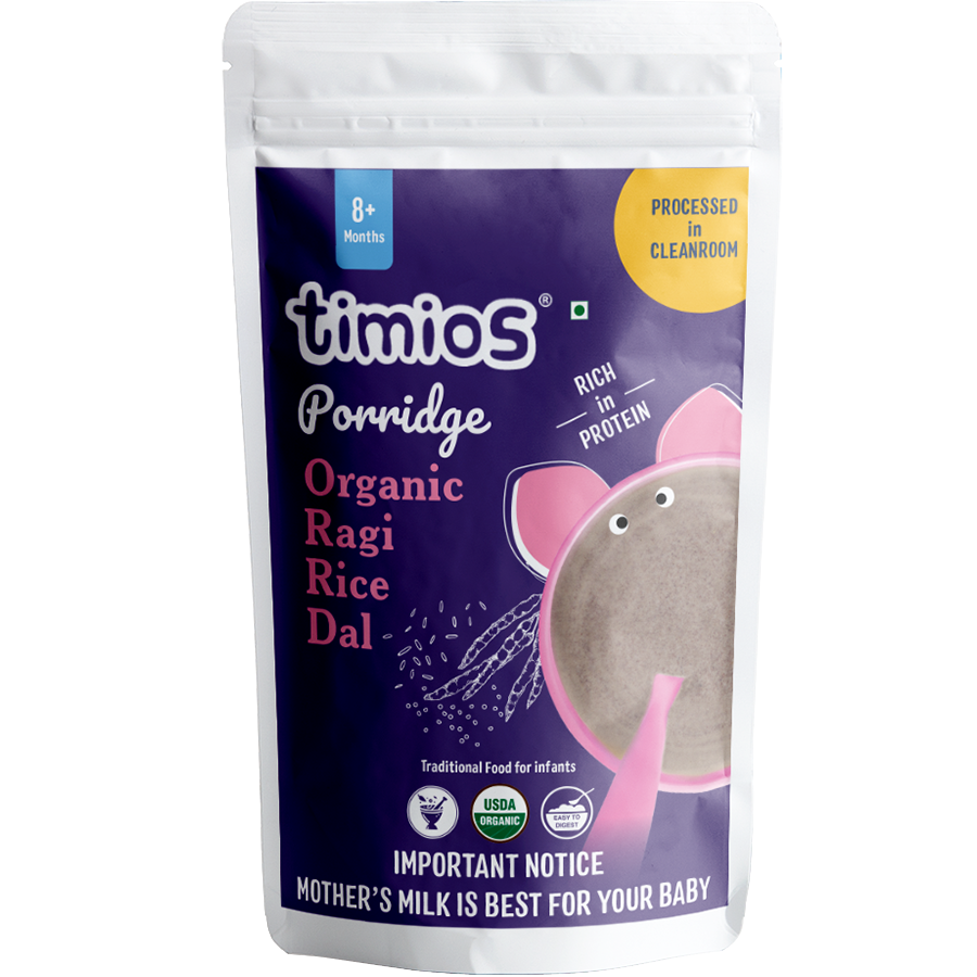 Timios organic ragi, rice & dal porridge-Pure & Eco India