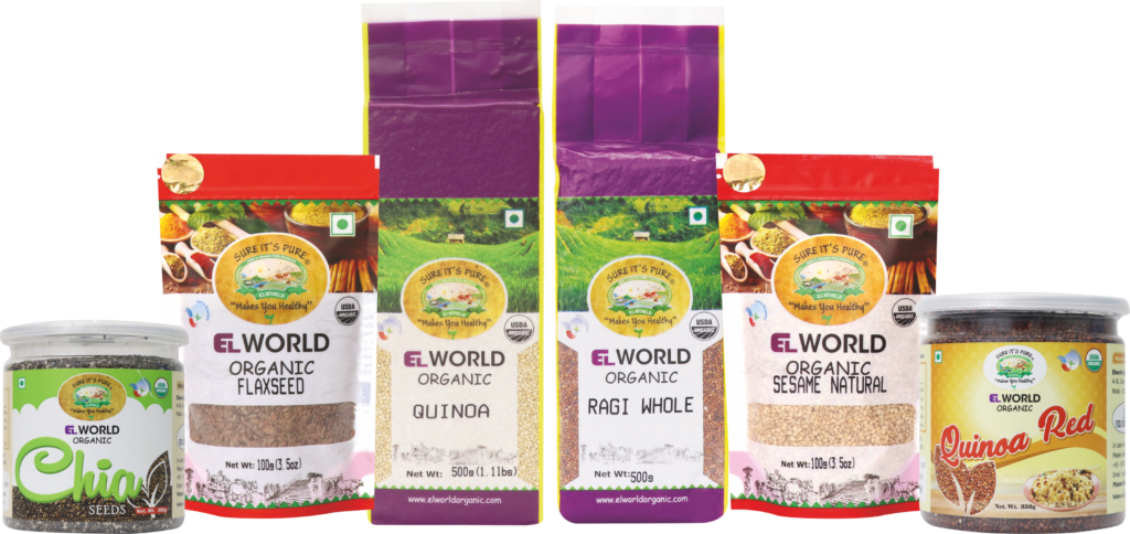 Organic Millets & Seeds by Elworld Organic-Pure & Eco India