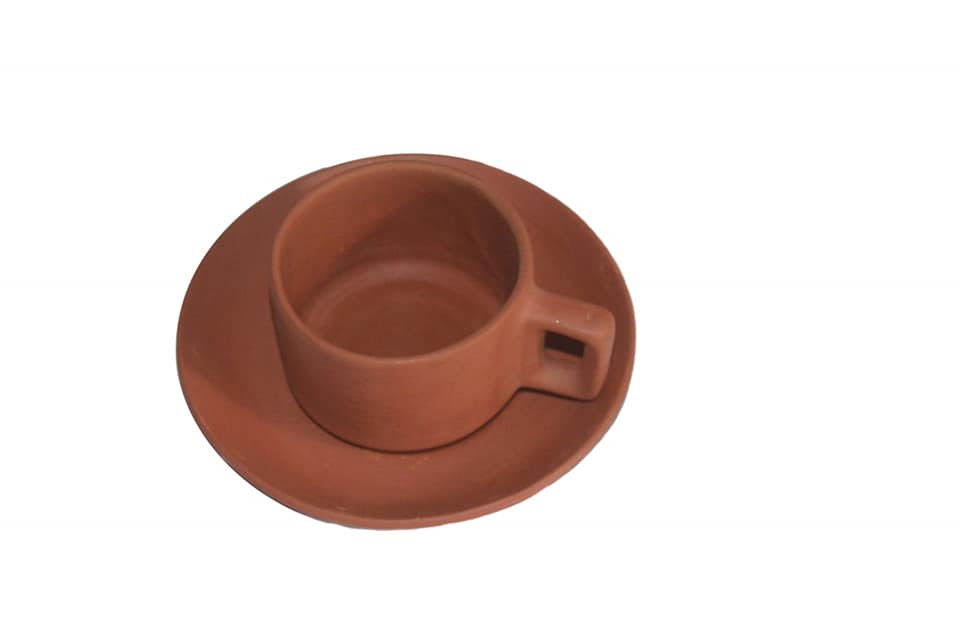 Varsya.com clay cup and saucer- Pure & Eco India