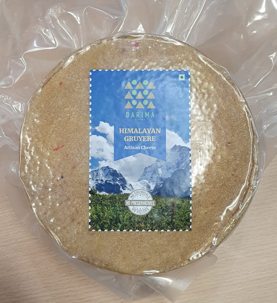 Gruyure cheese wheel by Darima Farms-Pure & Eco India
